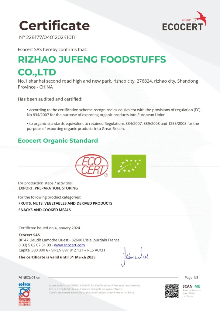 ECOCERT Certificate English